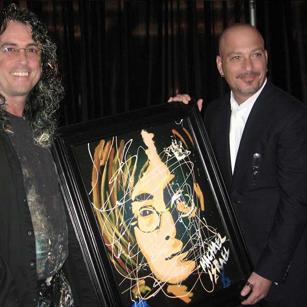 Howie Mandel with Lennon Portrait