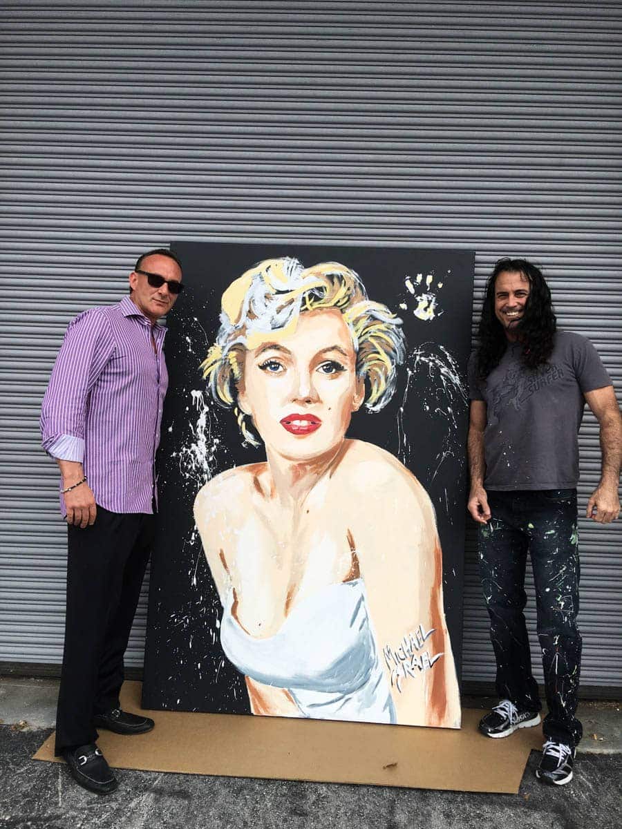 marilyn monroe white dress painting by michael israel with collector