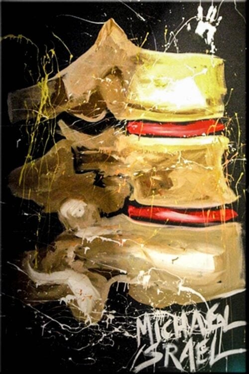 spine painting by michael israel for spinal symposium