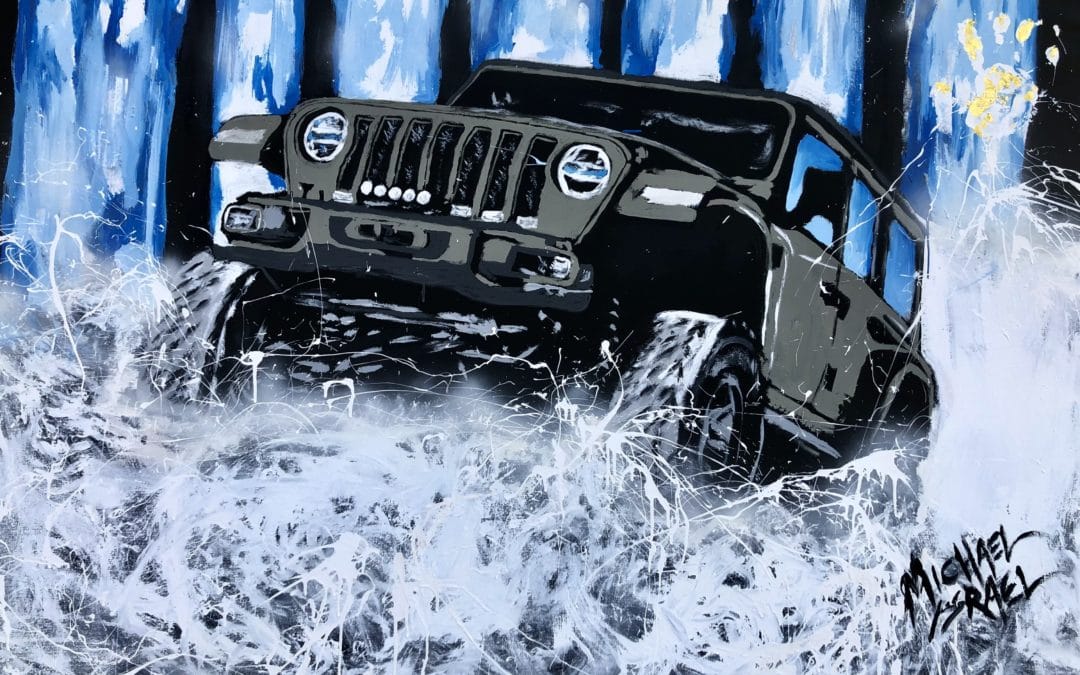 “SOLD: Jeep Painting to Benefit Dove House Children’s Advocacy Center”
