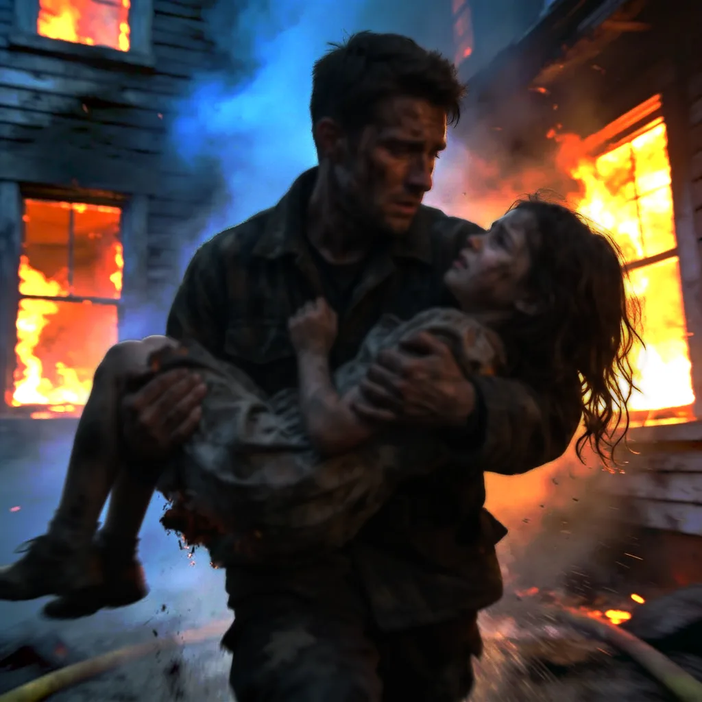 Burned in dad's arms Burned in dad's arms
