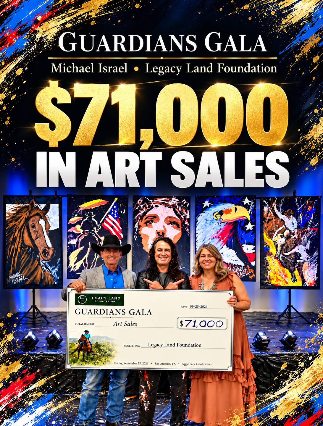 Guardians Gala $71,000 raised, Michael Israel and Legacy Land Foundation