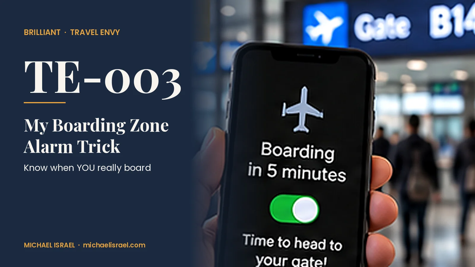 Travel Envy TE-003: My Boarding Zone Alarm Trick