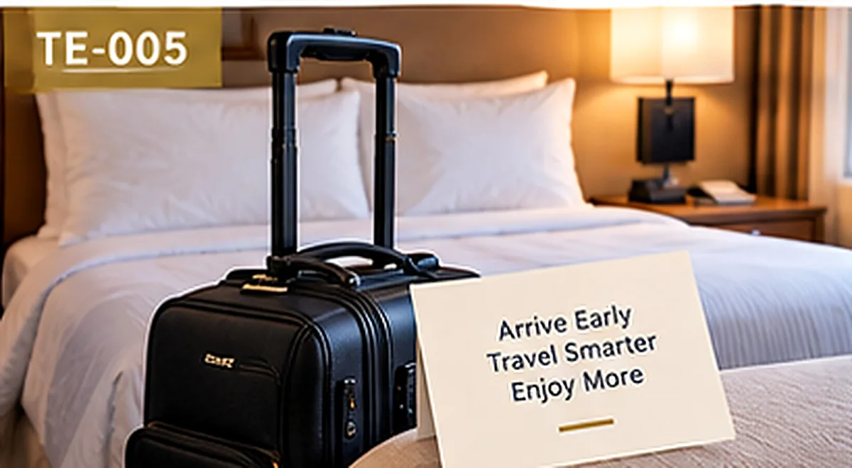 Suitcase in a hotel room the night before an important event