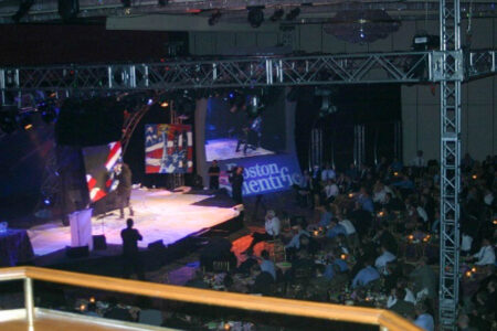 HERO at a live event. Web-resolution image. Credit: Michael Israel. Michael Israel with HERO during a live event.