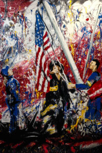 First Responders Rasing the Flag