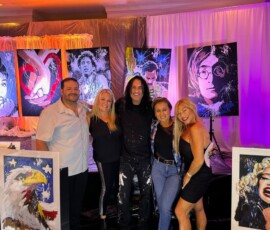 Michael Israel live performance painting for The Pap Corps at Boca Polo Club