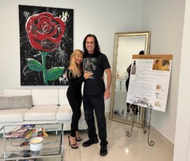 Michael Israel live performance painting for The Pap Corps at Boca Polo Club