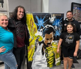 Michael Israel live performance painting for The Pap Corps at Boca Polo Club