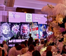 Michael Israel live performance painting for The Pap Corps at Boca Polo Club