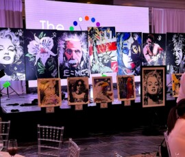 Michael Israel live performance painting for The Pap Corps at Boca Polo Club