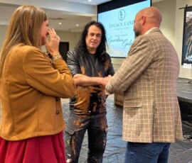 Michael Israel greeting guests at the Guardians Gala