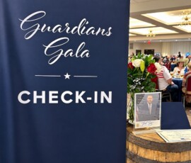 Guardians Gala check-in sign