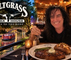 Michael Israel at dinner on the San Antonio River Walk